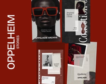 Editorial Instagram Story Templates Canva, Luxury Fashion Stories, studio brand stories