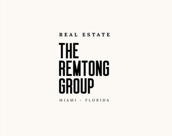 Real estate agencies logo, minimalist logotype kit, architect or designer brand, realtor logo