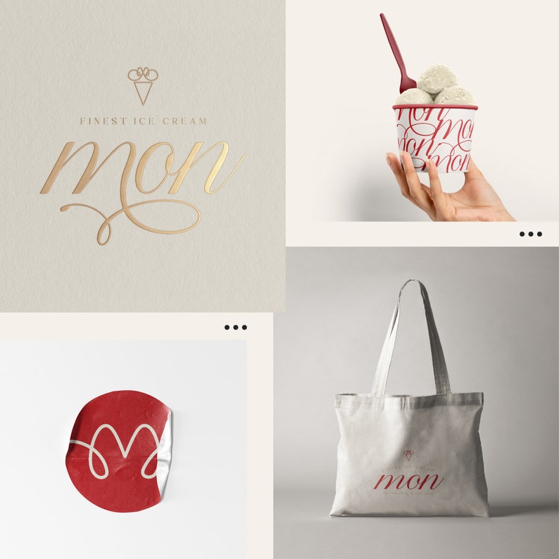 creamery, ice cream, bistro, bar, coffee, bakery, hotel brand kit. Complete branding package.