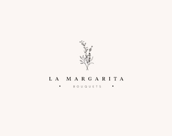 Floral Bouquet Logo Set: Premade Florist Branding (Digital Download)