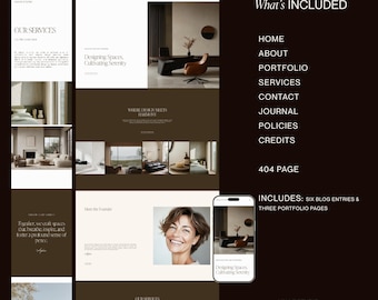 Squarespace website Template Interior Designers, architects, realtors Portfolio