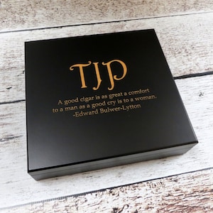Personalized Cigar Box, Custom Humidor, Best Man, Engraved Gifts for Men, Fathers Day, Groomsman, Cigar Accessories, Anniversary, Retirement
