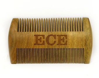 Personalized Unique Wooden Beard Comb, Gifts for Men, Father of the Groom, Bathroom Accessories, Wedding, Dad, Christmas, Groomsman