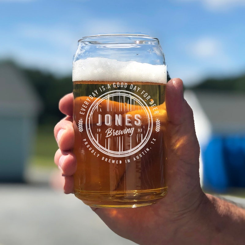 Dad Beer Glass Customizable Etsy