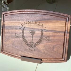 Personalized Bar Cutting Board - Walnut - Maple - House Warming - Wedding Gift - Unique Gift- New Home Renovation