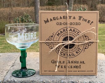 Set Margarita personalizzato, regalo di damigelle uniche, regalo di sorellanza, regali incisi per donne e uomini, weekend per ragazze, home bar, festa della mamma