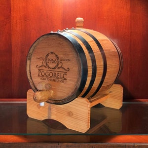 Personalized Oak Whiskey Barrel, Groomsmen Gift, Best Man, Groom, Gifts for Men, Christmas, Liquor, Birthday, Father&#39;s Day, Barware, Bourbon