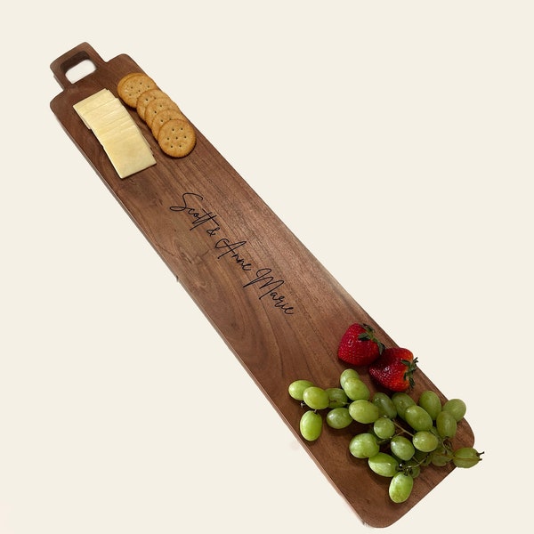 Personalized Large Charcuterie Board, Wooden Cheese & Fruit Platter, Housewarming, Party, Birthday, Thanksgiving, Wedding Gift, Housewarming