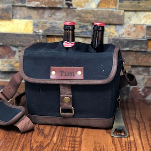 Gravur Isolierkühler, Canvas Drink Tote, Sport, Bräutigam Geschenk, Personalisiert, Golf, Angeln, Camping, Geschenke für Ihn, Grillen