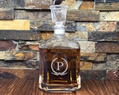 Personalized Whiskey Decanter - Liquor Bottle - Groomsmen - Best Man - Groomsman - Gifts for Men - Grandfather, Custom Glassware - Father