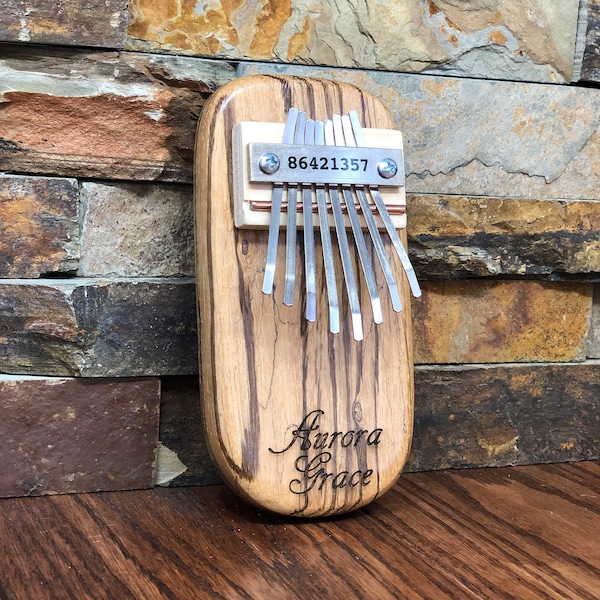 Personalized Kalimba, Gifts for kids, Thumb Piano, Music, Ring Bearer Gift, Instrument - Christmas