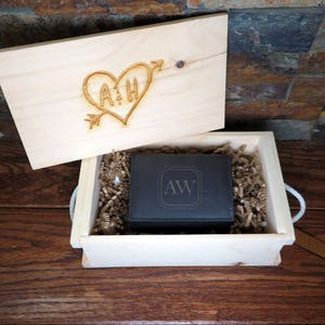 Especial día de San Valentín - Personalizado personalizado Tri-Fold Cartera de cuero para hombre - Regalo de los novios - Marido - Aniversario - Novio - Regalos para él