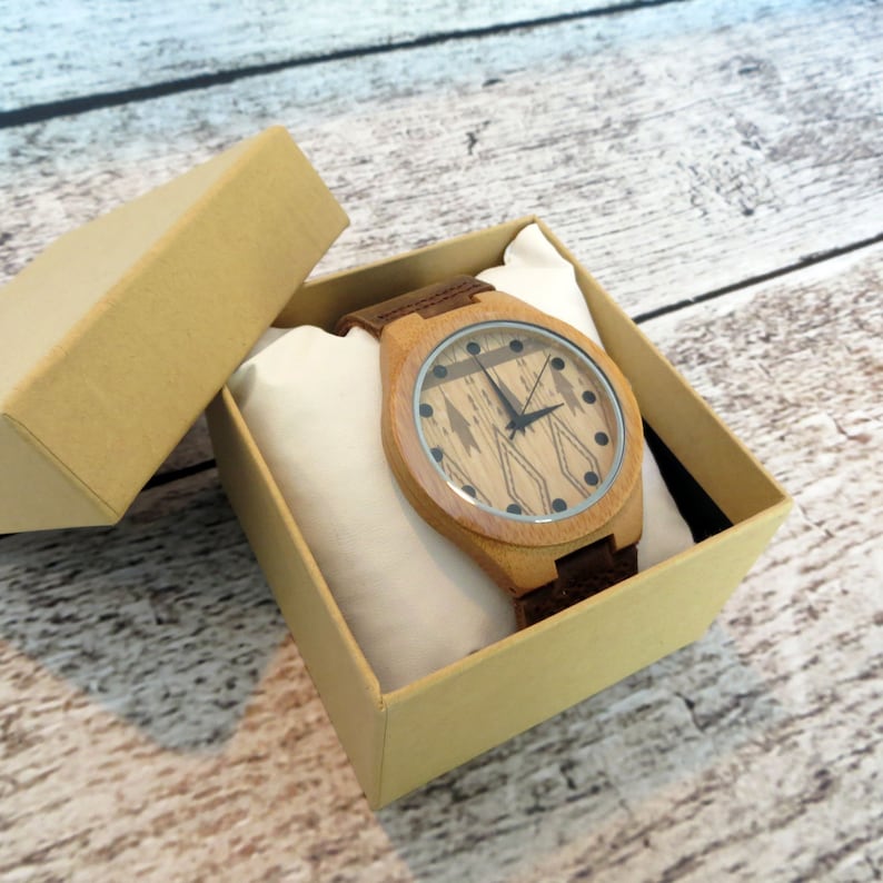 Wooden Wrist Watch Personalized, Custom Groomsmen Gift, Accessories for Men, Fathers Day Gift, Husband, Gifts for Men, Fathers Day MW4 image 6