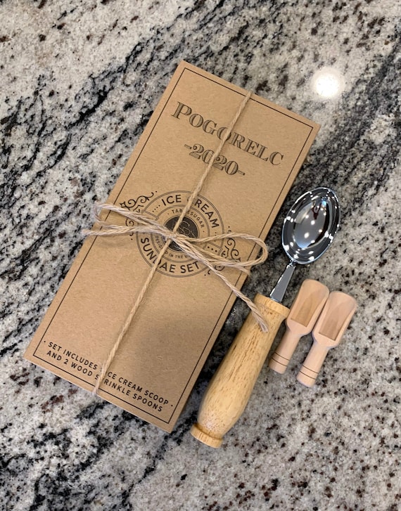 Personalized Ice Cream Scoop Gift Set Sundae Kit Unique Etsy