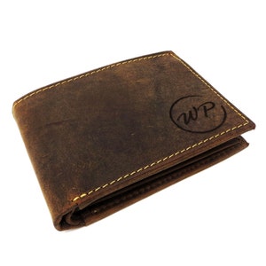 Portefeuille pour homme en cuir véritable à deux volets, Remise des diplômes, Anniversaire, 3 ans de service, Mariage, témoin, Fête des Pères, Saint-Valentin