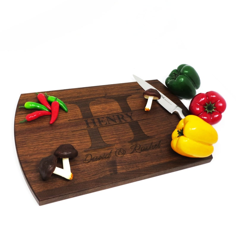 Large Personalized Wooden Cutting Board Wedding Gift Etsy