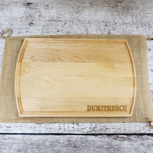 Simplistic Last Name Cutting Board - Personalized - House Warming - Wedding Gift - Unique Gift- Large Cutting Board- Wedding Shower Gift