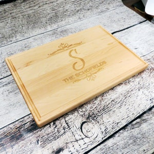 Großes Ahorn Holz Schneidebrett - Hochzeitsgeschenk - Jahrestag - Einweihungsgeschenk - Geschenke für das Paar - Küchendeko - Muttertag