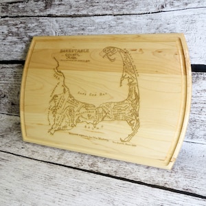 Cape Cod Karte Schneidebrett - Personalisiert - Einweihungsparty - Hochzeitsgeschenk - Einzigartiges Geschenk