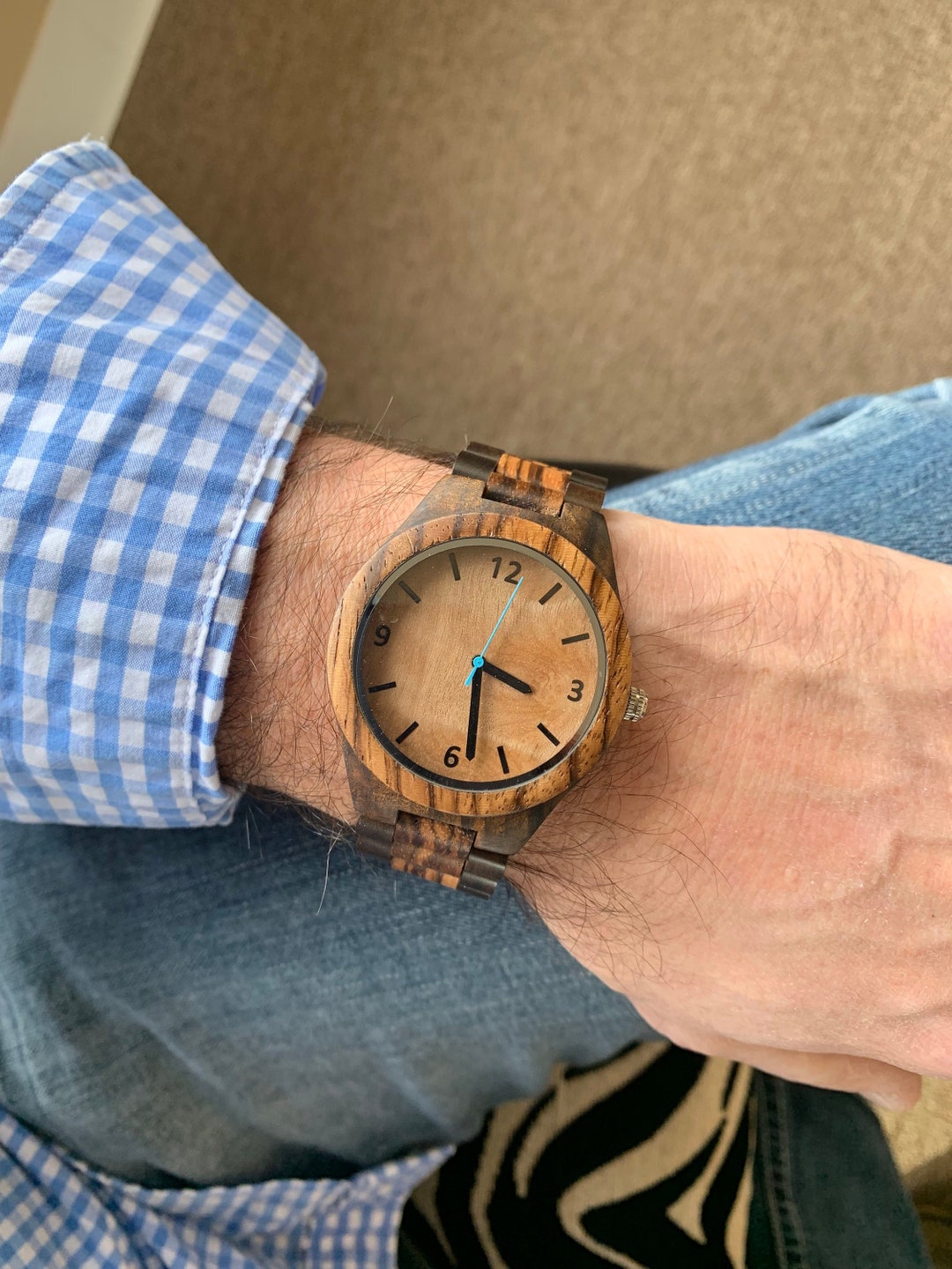 Personalisierte Herren Holz Armbanduhr, Hochzeitsgeschenk