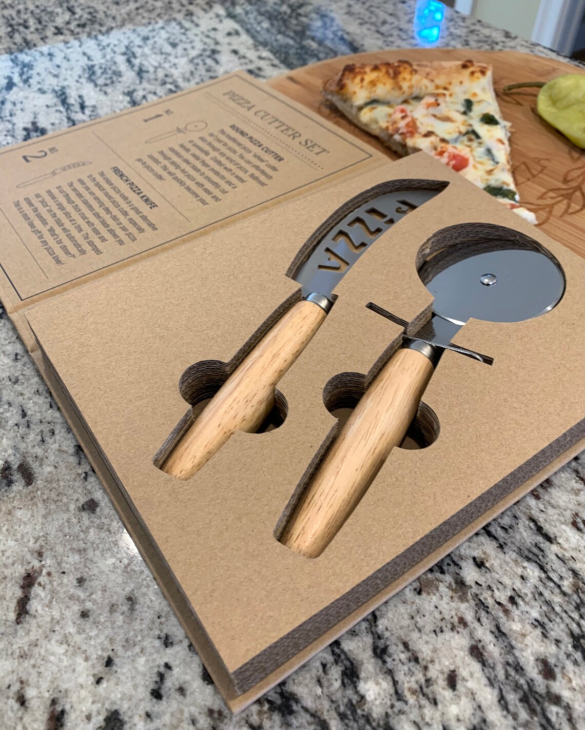 Personalized Pizza Cutter Set Pizza Knife House Warming Etsy