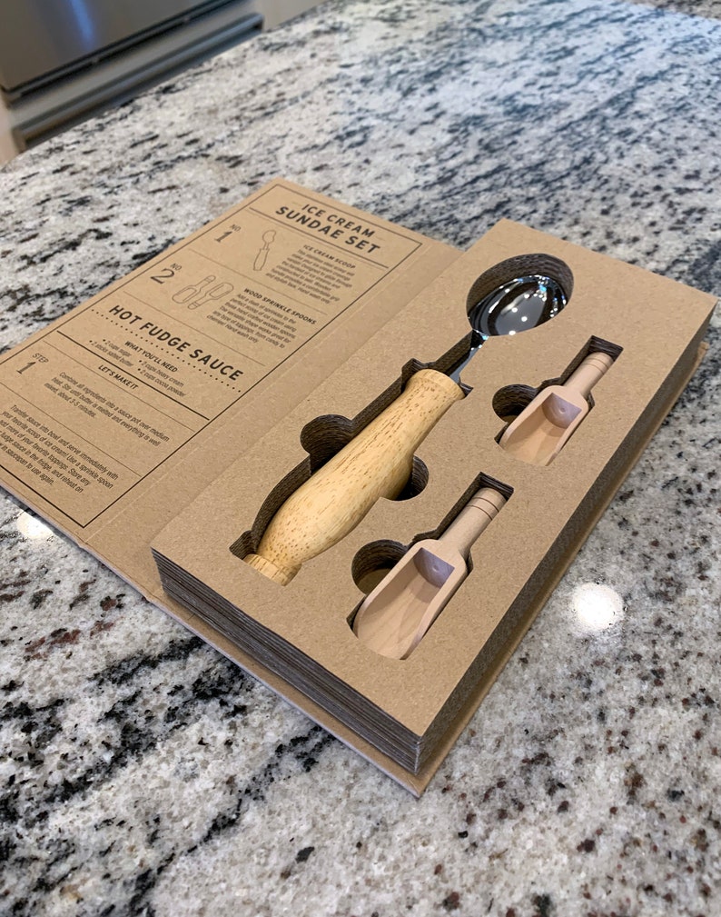 Personalized Ice Cream Scoop Gift Set Sundae Kit Unique Etsy