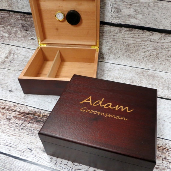 Personalized Cedar Cigar Humidor Gifts for Men Groomsmen Etsy