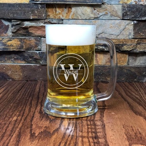 Custom Engraved Personalized Beer Mug , Groomsmen Gift, Man Gifts, Bar Ware, 21st Birthday, Dad, Man Cave, Groomsmen Gifts, Groomsman, BBQ image 3