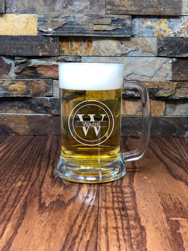 Custom Engraved Personalized Beer Mug , Groomsmen Gift, Man Gifts, Bar Ware, 21st Birthday, Dad, Man Cave, Groomsmen Gifts, Groomsman, BBQ image 3