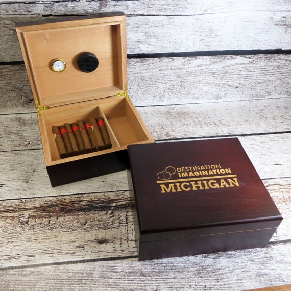 Personalized Cedar Cigar Humidor Custom Logo Gifts for Men Etsy France