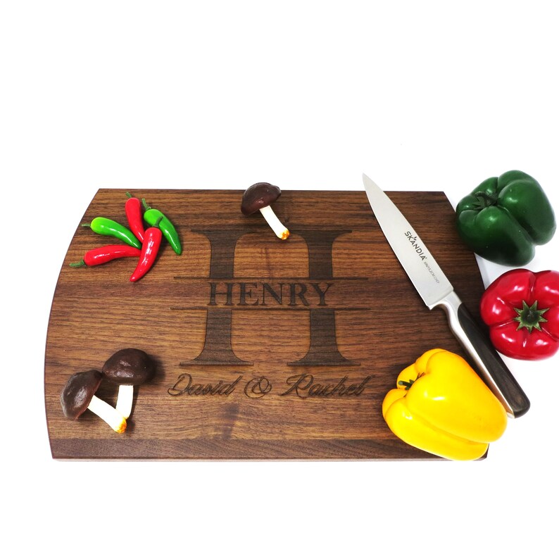 Large Personalized Wooden Cutting Board Wedding Gift Etsy