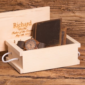 Wallet and Watch Personalized, Gifts for Him, Groomsman Gift, Best Man, Retirement Gift, Groomsmen, Graduation, Christmas, New Job W204&ZB27