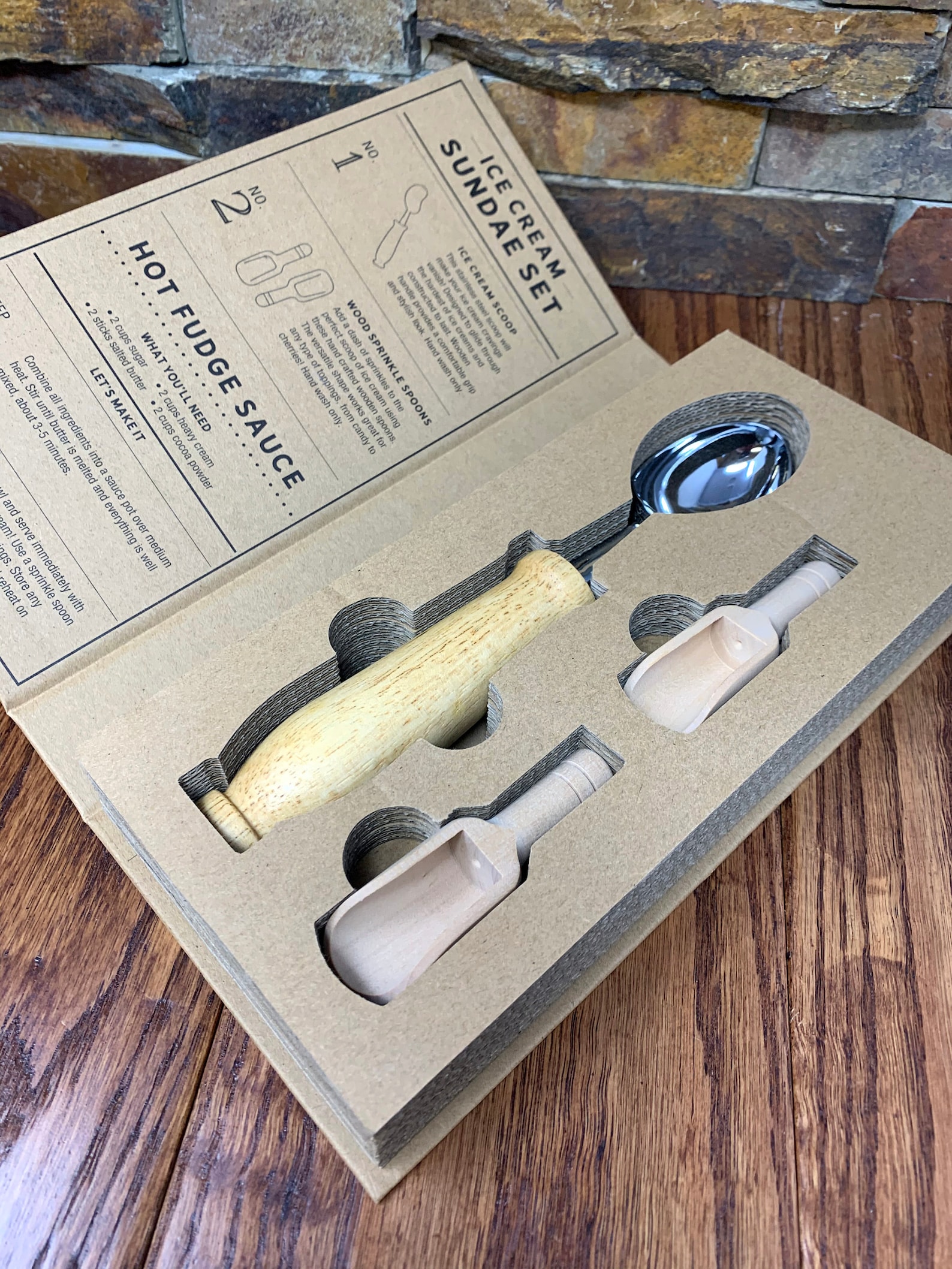 Personalized Ice Cream Scoop Gift Set Sundae Kit Unique Etsy