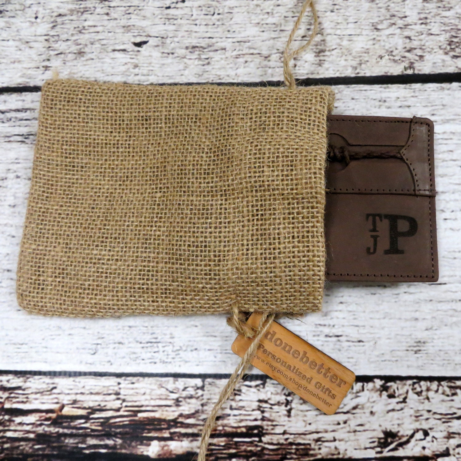 Personalized Brown Leather Monogrammed Wallet Gifts for Men | Etsy