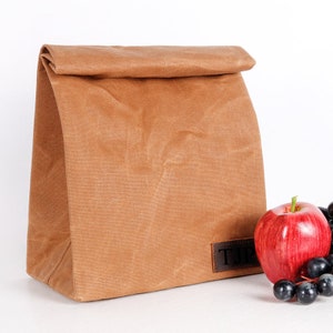 Sac à lunch en toile personnalisé, monogramme gravé, environnement, cadeau de rentrée, nouvel emploi, fête des pères, enfants, anniversaire, Noël