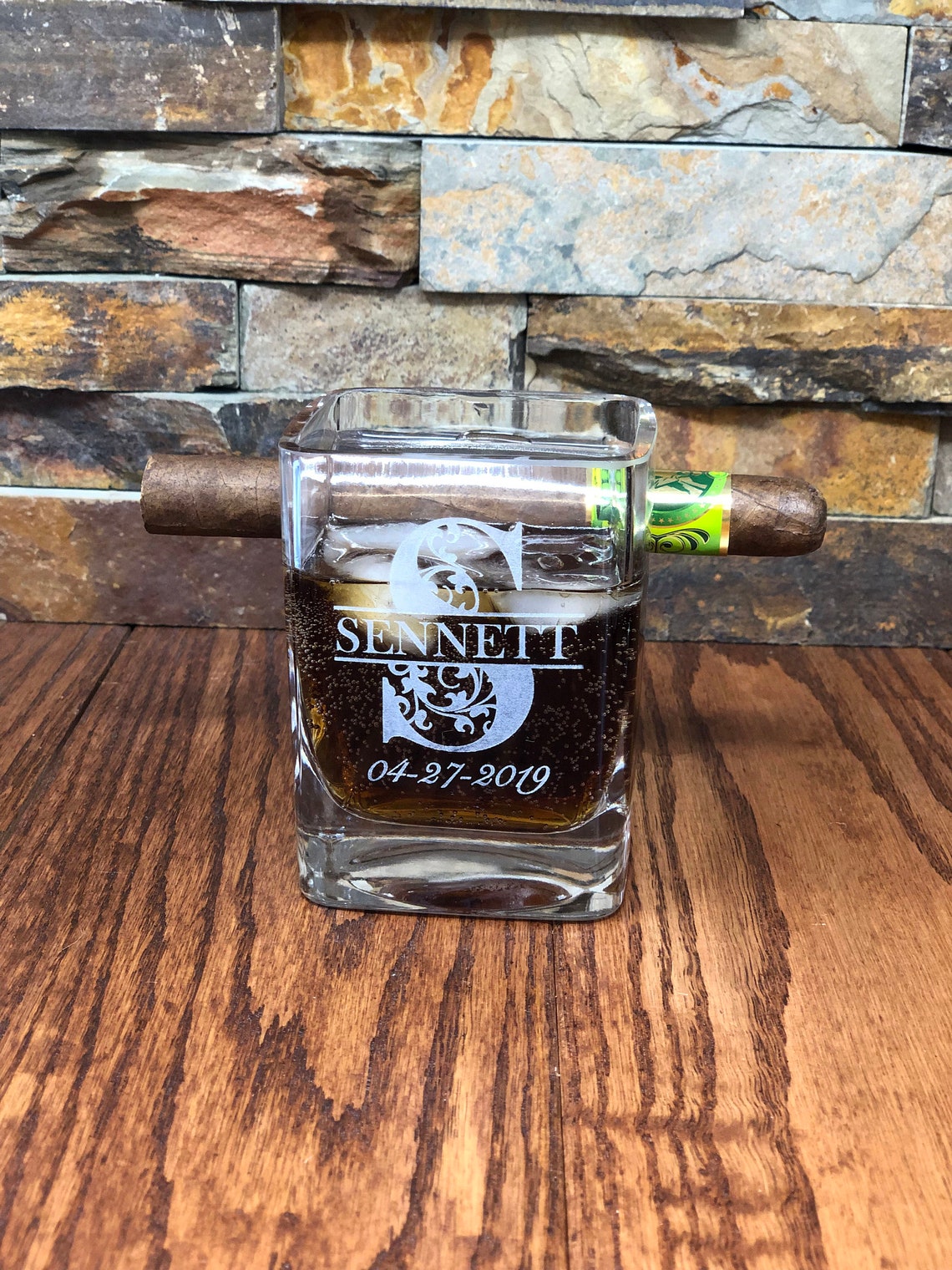 etsy whiskey glass personalized