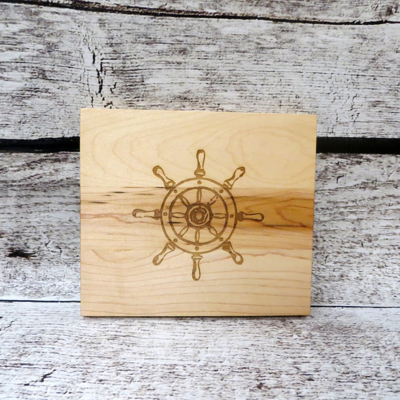 Nautical Cutting Board Personalized Ships Wheel House | Etsy