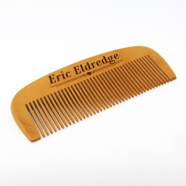 Personalized Wood Beard Comb, Gifts for Him, Fathers day, Anniversary, Engraved, Birthday, Mustache, Toiletries, Christmas, Husband