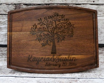 Tree of Life Cutting Board - Personalized - Walnut - Maple - Housewarming - Custom Wedding Gift - Unique - Couples Gift- Kitchen