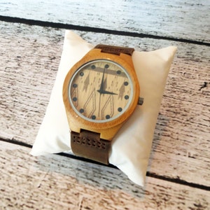 Wooden Wrist Watch Personalized, Custom Groomsmen Gift, Accessories for Men, Fathers Day Gift, Husband, Gifts for Men, Fathers Day MW4 image 2