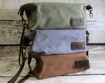 Canvas and Leather Dopp Kit P27 - Original Pouches / Dopp kits by