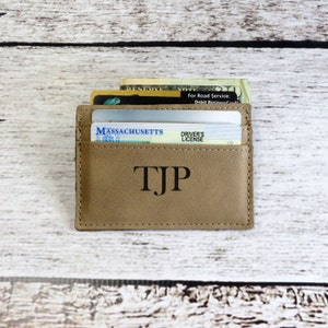 Personalized Leather Money Clip Monogrammed, Card holder, Wallet, Groomsmen Gift, Groomsman, Best Man, Gifts for Men