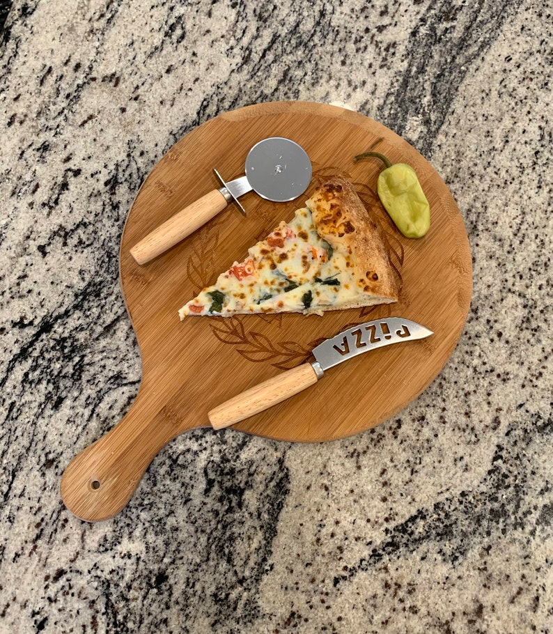 Personalized Pizza Cutter Set Pizza Knife House Warming Etsy