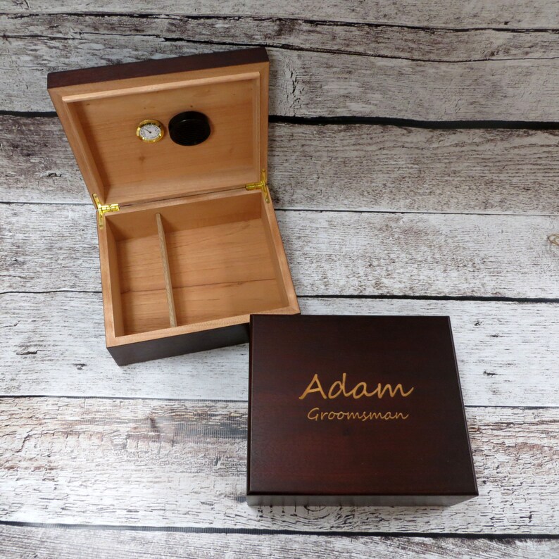 Personalized Cedar Cigar Humidor Gifts for Men Groomsmen Etsy