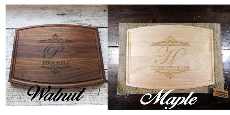 Personalized Wood Cutting Board, Walnut, Anniversary, Housewarming, Wedding, Realtor, Maple, Closing Gift, Serving Tray, Gifts for Couple image 4