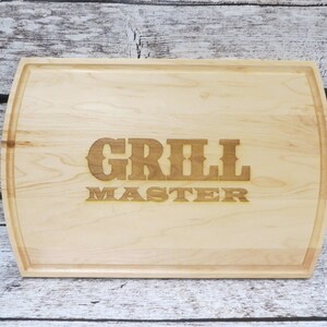 Grill Master Cutting Board - Personalized - BBQ - Cutting board for Him- House Warming - Wedding Gift - Unique Gift