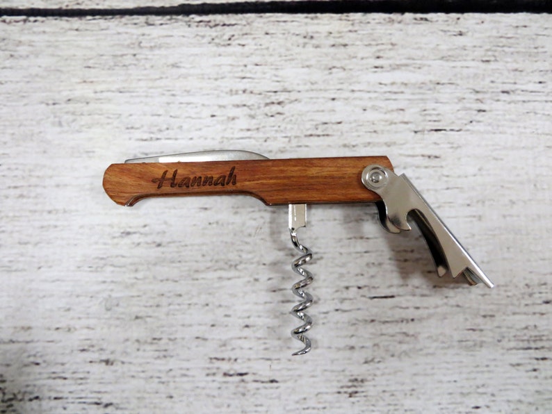 Personalized Cork Screw Wine Bottle Opener Bridesmaid Gifts, Gifts for Girlfriends, House Warming Gift image 2