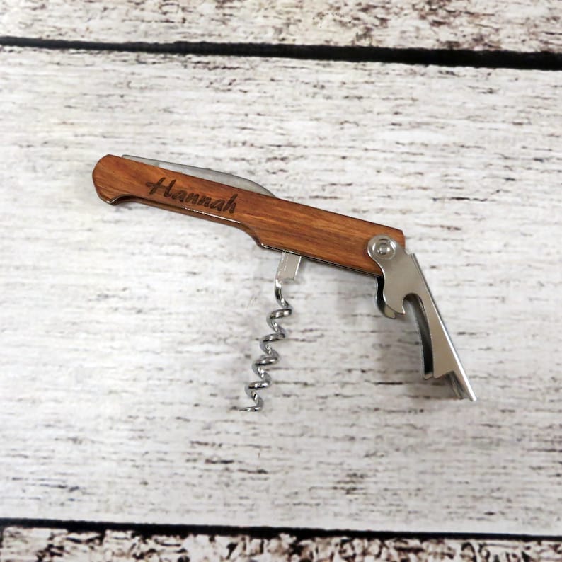 Personalized Cork Screw Wine Bottle Opener Bridesmaid Gifts Etsy