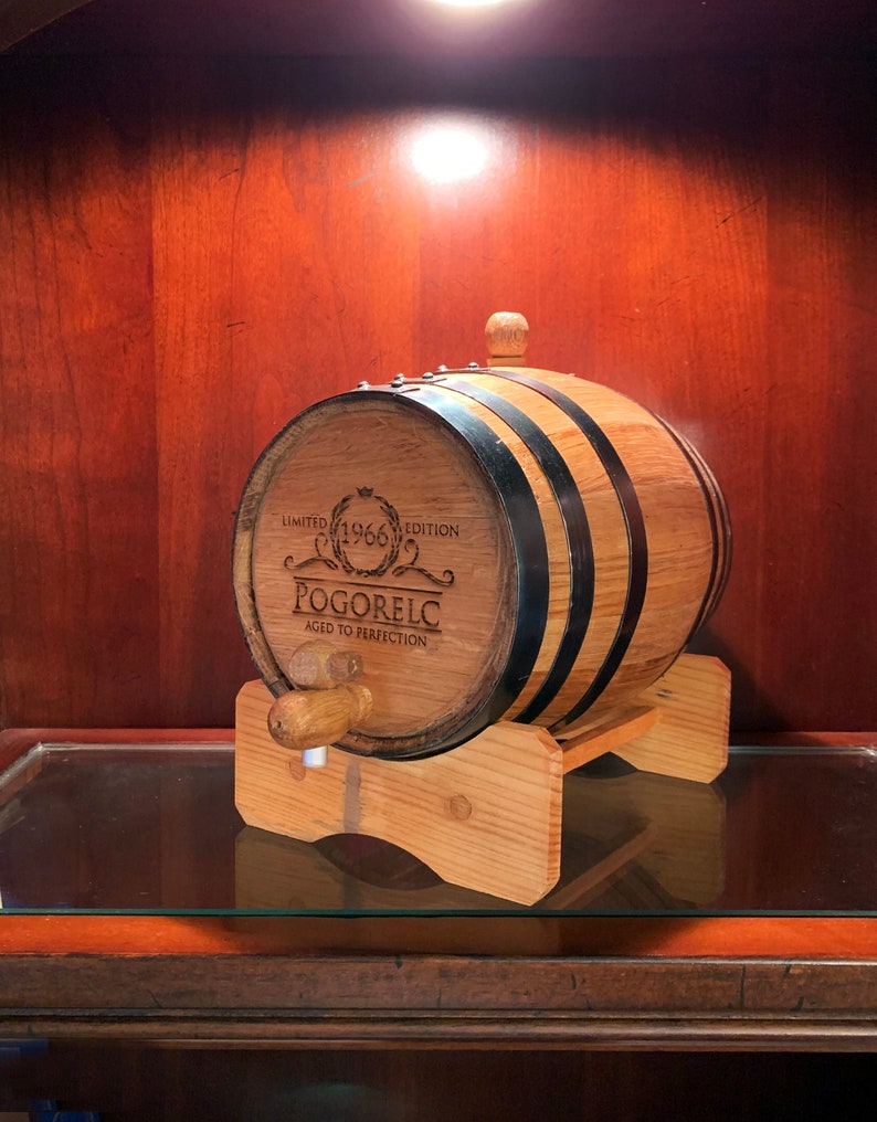 Personalized Oak Whiskey Barrel