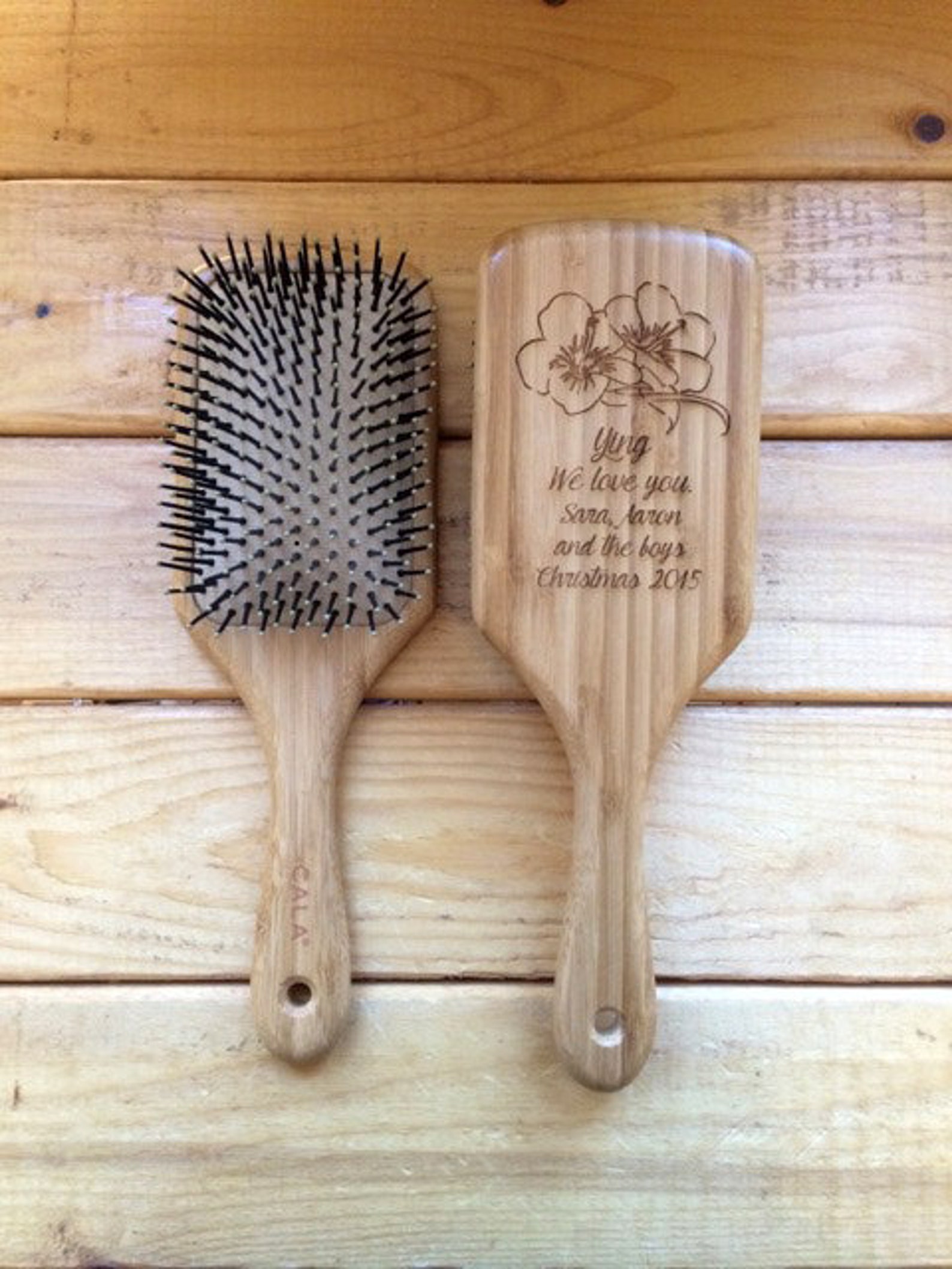 Personalized Wood Paddle Hair Brush Bridesmaids Gift Gifts Etsy